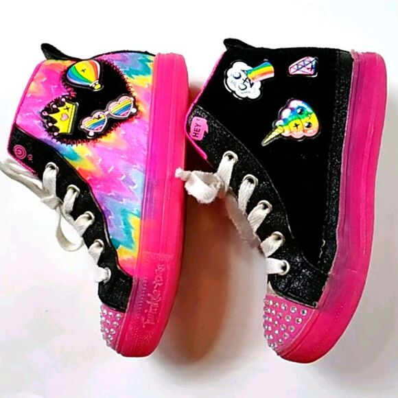 Skechers TT Shuffle Brights Mix Patch Girl Shoes Size 12 - Picture 1 of 15